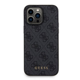 Apple iPhone 14 Pro Max Kılıf Guess Orjinal Lisanslı M-safe Şarj Özellikli Yazı Logolu 4G Desenli Kapak + Powerbank 5000mAh 2in1 Set