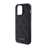 Apple iPhone 14 Pro Max Kılıf Guess Orjinal Lisanslı M-safe Şarj Özellikli Yazı Logolu 4G Desenli Kapak + Powerbank 5000mAh 2in1 Set