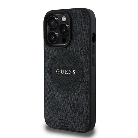 Apple iPhone 14 Pro Max Kılıf Guess Orjinal Lisanslı M-safe Şarj Özellikli Yazı Logolu Circle Classic Kapak