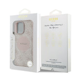 Apple iPhone 14 Pro Max Kılıf Guess Orjinal Lisanslı M-safe Şarj Özellikli Yazı Logolu Circle Classic Kapak