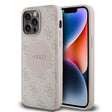 Apple iPhone 14 Pro Max Kılıf Guess Orjinal Lisanslı M-safe Şarj Özellikli Yazı Logolu Circle Classic Kapak