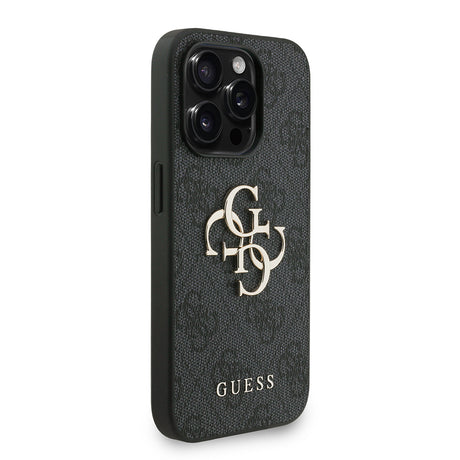 Apple iPhone 14 Pro Max Kılıf Guess Orjinal Lisanslı PU Deri Bilek Askı İpli Metal Büyük 4G ve Yazı Logolu Kapak