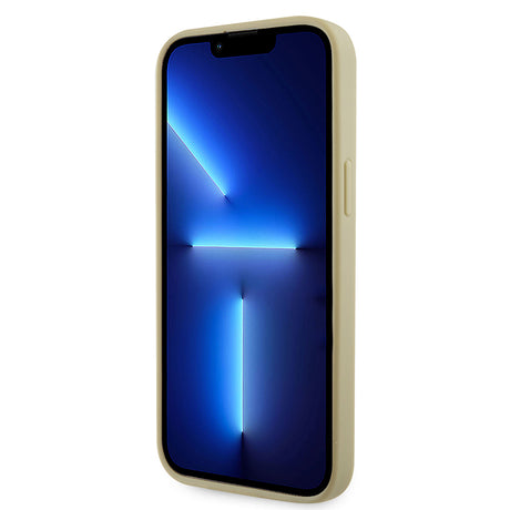 Apple iPhone 14 Pro Max Kılıf Guess Orjinal Lisanslı Taşlı Arka Yüzey Üçgen Logolu Kapak