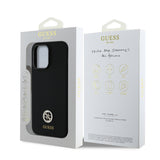 Apple iPhone 14 Pro Max Kılıf Guess Orjinal Lisanslı Yazı ve Taşlı 4G Logolu Silikon Kapak