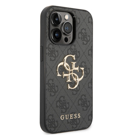 Apple iPhone 14 Pro Max Kılıf GUESS PU Deri Büyük Metal Logo Dizaynlı Kapak