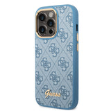 Apple iPhone 14 Pro Max Kılıf GUESS PU Deri Metal Logo Dizaynlı Kapak