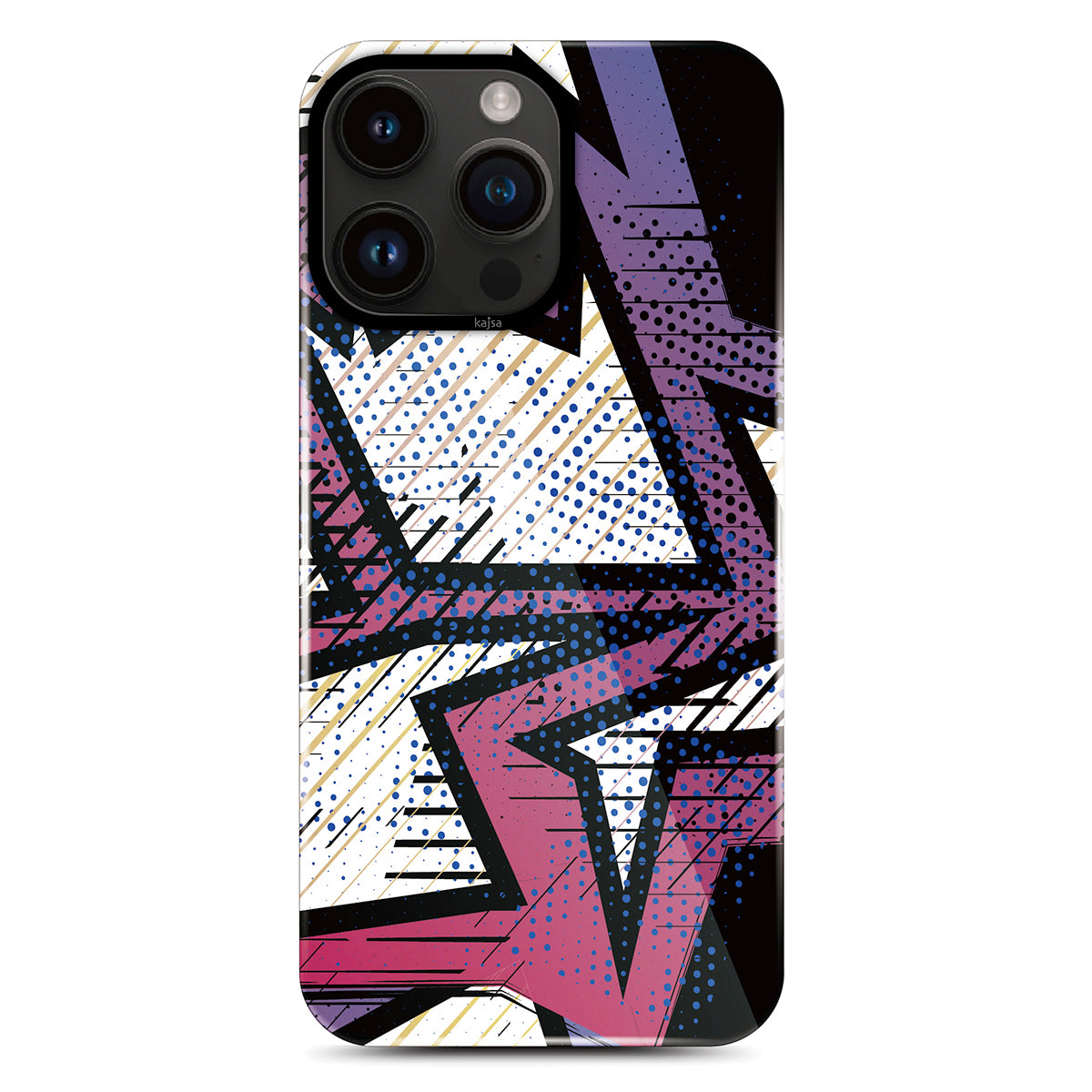 Apple iPhone 14 Pro Max Kılıf HD Desenli Kajsa Shield Plus Grafiti Serisi Kapak