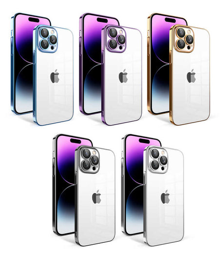 Apple iPhone 14 Pro Max Kılıf Kamera Korumalı Renkli Çerçeveli Zore Garaj Kapak