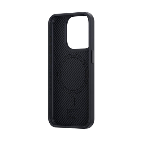 Apple iPhone 14 Pro Max Kılıf Karbon Fiber M-safe Şarj Özellikli Benks Hybrid ArmorPro 600D Kevlar Kapak