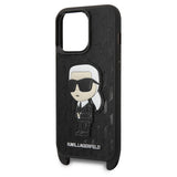 Apple iPhone 14 Pro Max Kılıf Karl Lagerfeld Boyun Askılı Karl Dizayn Kapak