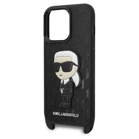 Apple iPhone 14 Pro Max Kılıf Karl Lagerfeld Boyun Askılı Karl Dizayn Kapak