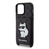 Apple iPhone 14 Pro Max Kılıf Karl Lagerfeld Boyun Askılı Kartlıklı Choupette Dizayn Kapak