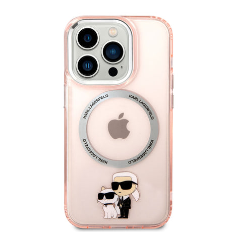 Apple iPhone 14 Pro Max Kılıf Karl Lagerfeld M-safe Şarj Özellikli K&C Dizayn Kapak