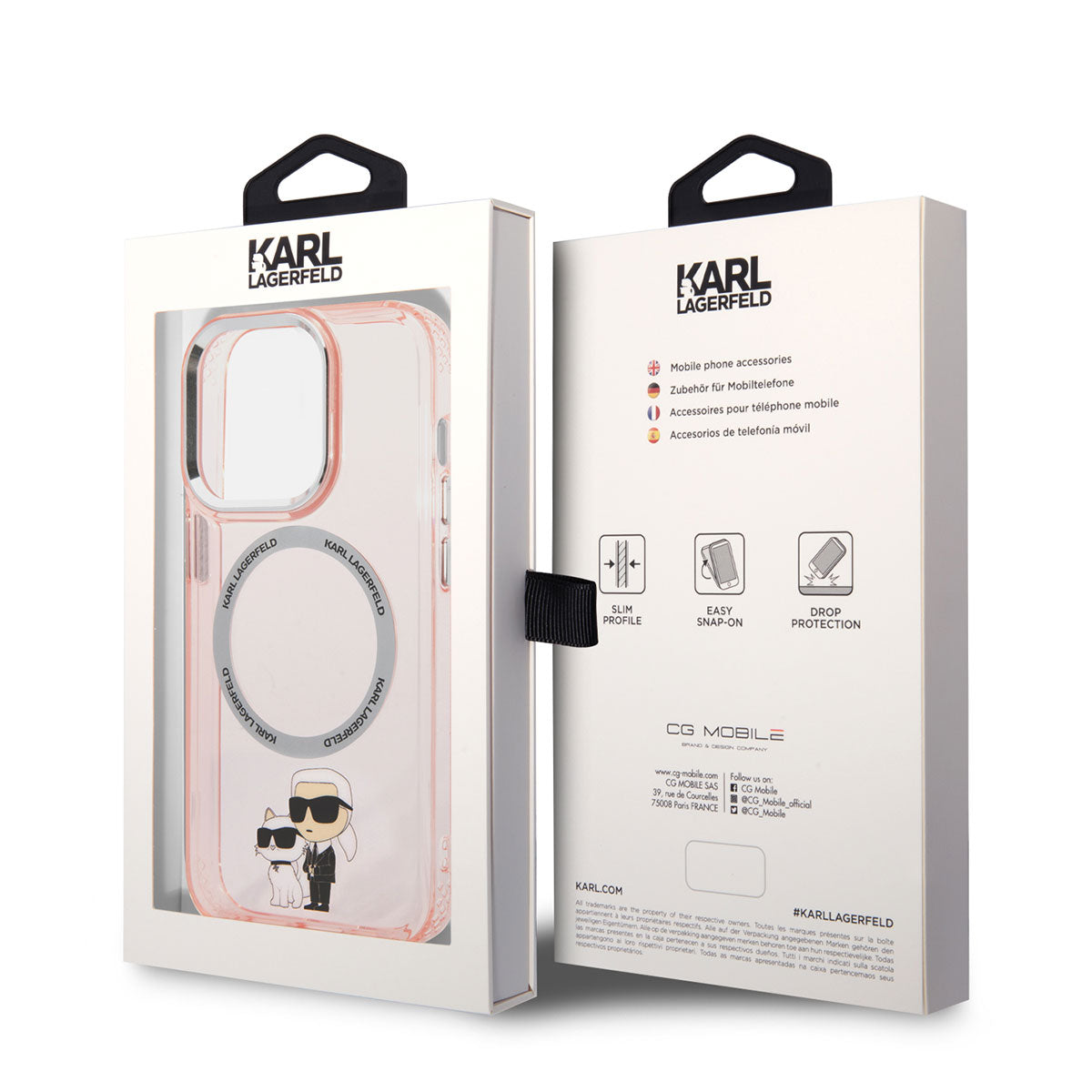 Apple iPhone 14 Pro Max Kılıf Karl Lagerfeld M-safe Şarj Özellikli K&C Dizayn Kapak
