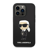 Apple iPhone 14 Pro Max Kılıf Karl Lagerfeld M-safe Şarj Özellikli Silikon Karl Dizayn Kapak