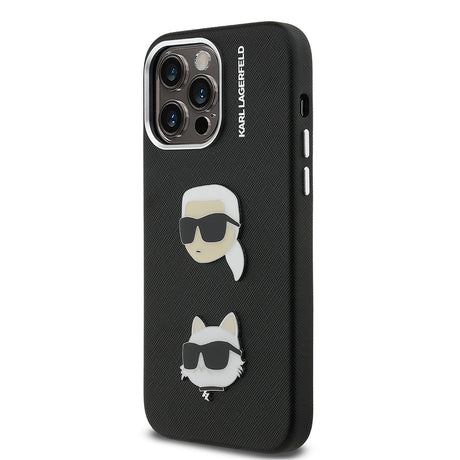 Apple iPhone 14 Pro Max Kılıf Karl Lagerfeld Orjinal Lisanslı K&C Heads Pin Kapak