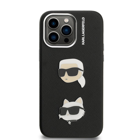 Apple iPhone 14 Pro Max Kılıf Karl Lagerfeld Orjinal Lisanslı K&C Heads Pin Kapak