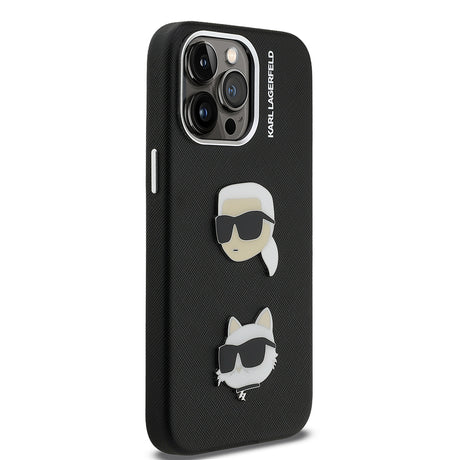 Apple iPhone 14 Pro Max Kılıf Karl Lagerfeld Orjinal Lisanslı K&C Heads Pin Kapak