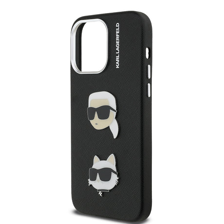 Apple iPhone 14 Pro Max Kılıf Karl Lagerfeld Orjinal Lisanslı K&C Heads Pin Kapak
