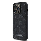 Apple iPhone 14 Pro Max Kılıf Karl Lagerfeld Orjinal Lisanslı M-safe Şarj Özellikli KL Yazılı Hot Stamp Kapak