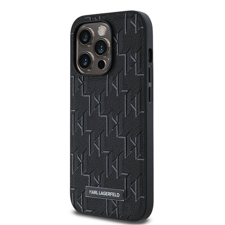 Apple iPhone 14 Pro Max Kılıf Karl Lagerfeld Orjinal Lisanslı M-safe Şarj Özellikli KL Yazılı Hot Stamp Kapak