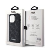 Apple iPhone 14 Pro Max Kılıf Karl Lagerfeld Orjinal Lisanslı M-safe Şarj Özellikli KL Yazılı Hot Stamp Kapak