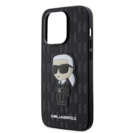 Apple iPhone 14 Pro Max Kılıf Karl Lagerfeld Saffiano Deri Karl Dizayn Kapak