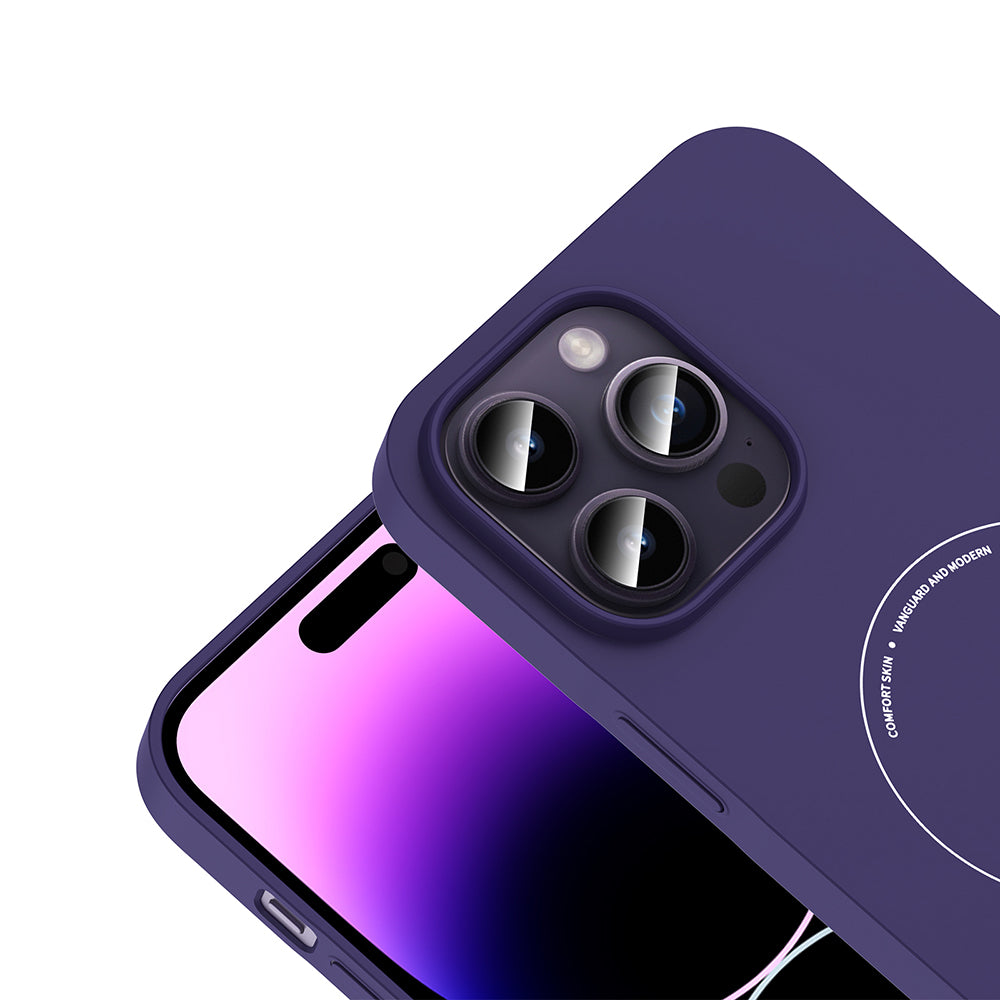 Apple iPhone 14 Pro Max Kılıf M-Safe Şarj Özellikli Kamera Korumalı Zore Elio Sert PC Kapak