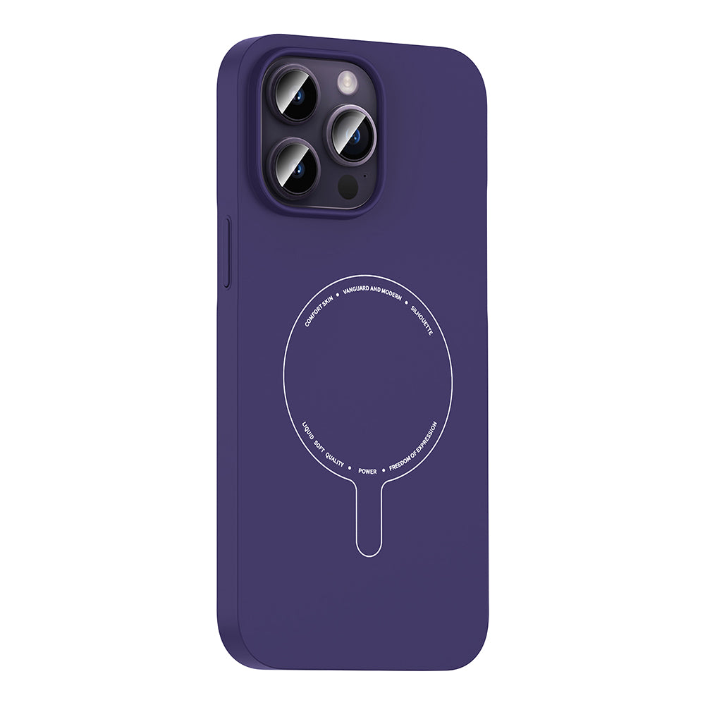 Apple iPhone 14 Pro Max Kılıf M-Safe Şarj Özellikli Kamera Korumalı Zore Elio Sert PC Kapak