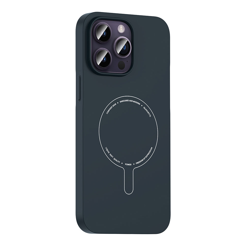Apple iPhone 14 Pro Max Kılıf M-Safe Şarj Özellikli Kamera Korumalı Zore Elio Sert PC Kapak