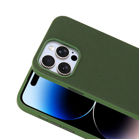 Apple iPhone 14 Pro Max Kılıf M-Safe Şarj Özellikli Kumaş Tasarımlı Zore Miami Sert PC Kapak