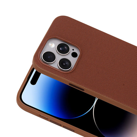 Apple iPhone 14 Pro Max Kılıf M-Safe Şarj Özellikli Kumaş Tasarımlı Zore Miami Sert PC Kapak
