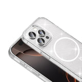 Apple iPhone 14 Pro Max Kılıf M-safe Şarj Özellikli Parlayan Simli Saydam Renkli Zore Maris Kapak
