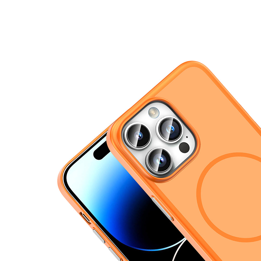Apple iPhone 14 Pro Max Kılıf M-Safe Şarj Özellikli Zore Lora PC Kapak
