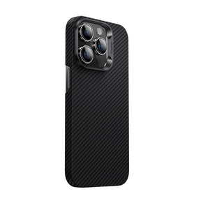 Apple iPhone 14 Pro Max Kılıf M-safe Özellikli Karbon Fiber Benks 600D Essential Kevlar Kapak