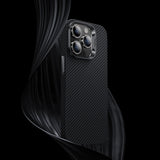 Apple iPhone 14 Pro Max Kılıf M-safe Özellikli Karbon Fiber Benks 600D Essential Kevlar Kapak