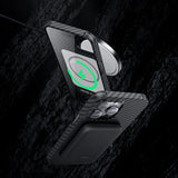 Apple iPhone 14 Pro Max Kılıf M-safe Özellikli Karbon Fiber Benks Essential Kevlar Kapak