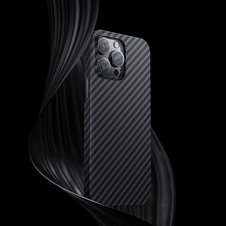 Apple iPhone 14 Pro Max Kılıf M-safe Özellikli Karbon Fiber Benks Essential Kevlar Kapak