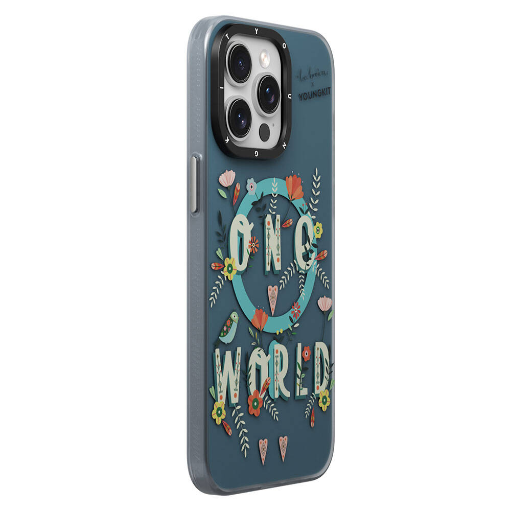 Apple iPhone 14 Pro Max Kılıf M-safe Şarj Özellikli Bee Brown Tasarımlı Youngkit Colorful Life Serisi Kapak
