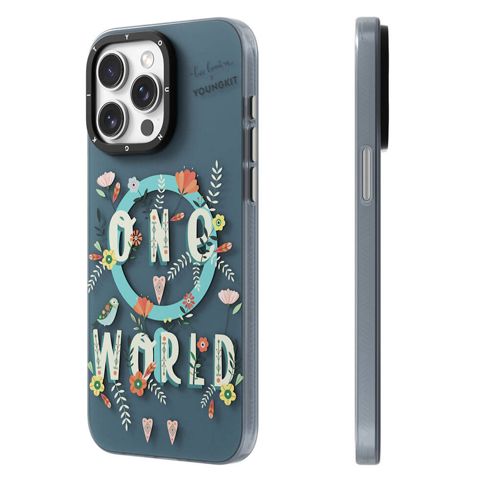 Apple iPhone 14 Pro Max Kılıf M-safe Şarj Özellikli Bee Brown Tasarımlı Youngkit Colorful Life Serisi Kapak