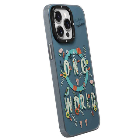 Apple iPhone 14 Pro Max Kılıf M-safe Şarj Özellikli Bee Brown Tasarımlı Youngkit Colorful Life Serisi Kapak
