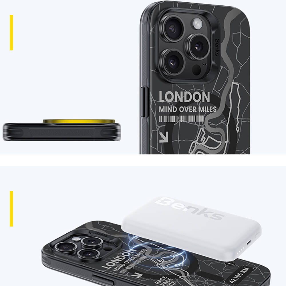 Apple iPhone 14 Pro Max Kılıf M-safe Şarj Özellikli Benks City Serisi Kapak