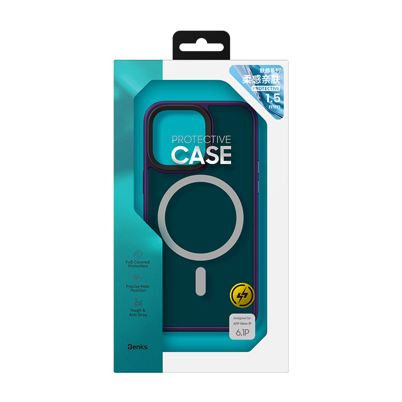 Apple iPhone 14 Pro Max Kılıf M-safe Şarj Özellikli Benks Mist Hybrid Kapak