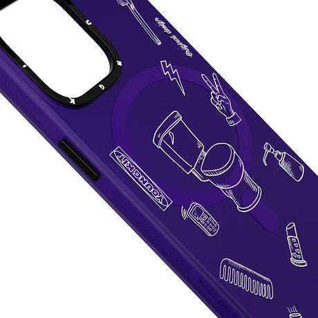 Apple iPhone 14 Pro Max Kılıf M-safe Şarj Özellikli Desenli Youngkit Plaything Serisi Kapak