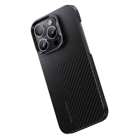 Apple iPhone 14 Pro Max Kılıf M-safe Şarj Özellikli Karbon Fiber Benks Montage ArmorAir Kevlar Kapak