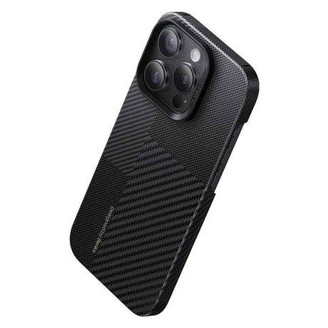 Apple iPhone 14 Pro Max Kılıf M-safe Şarj Özellikli Karbon Fiber Benks Montage ArmorAir Kevlar Kapak