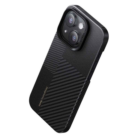 Apple iPhone 14 Pro Max Kılıf M-safe Şarj Özellikli Karbon Fiber Benks Montage ArmorAir Kevlar Kapak
