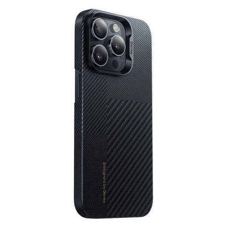 Apple iPhone 14 Pro Max Kılıf M-safe Şarj Özellikli Karbon Fiber Benks Montage ArmorAir Kevlar Kapak