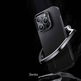 Apple iPhone 14 Pro Max Kılıf M-safe Şarj Özellikli Karbon Fiber Benks Montage ArmorAir Kevlar Kapak
