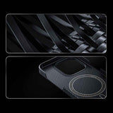 Apple iPhone 14 Pro Max Kılıf M-safe Şarj Özellikli Karbon Fiber Benks Montage ArmorAir Kevlar Kapak
